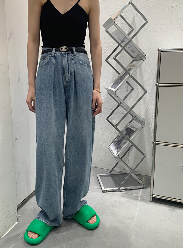 Original price 118.44! [t-platform] Korean loose floor jeans (without belt) 8166\zxx