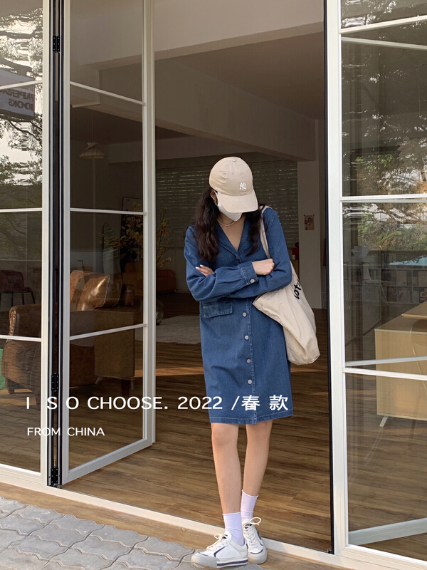 New year in early spring! [ISO Korean] single breasted double pocket dress 68175# hjy