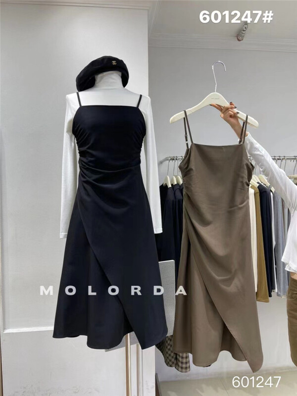 Original price 73.32! [morada] temperament pleated design dress 601247\xyy