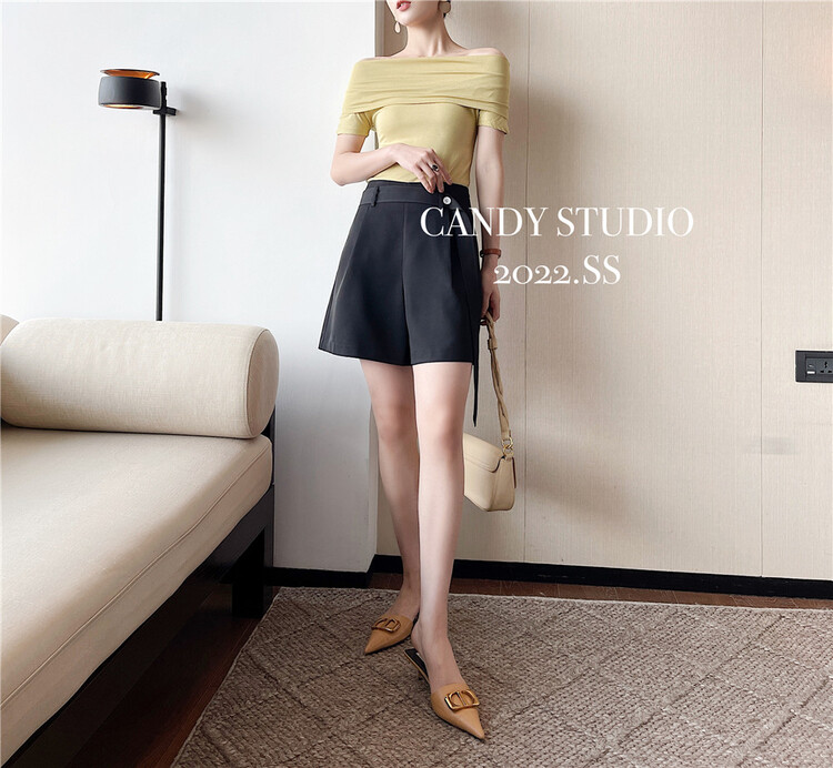 [candy] Korean slim simple casual shorts 4243\zjy