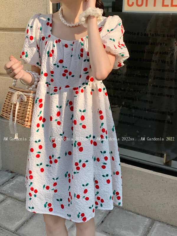 [am Gardenia] Korean version small fresh cherry sweet baby dress 3595\pcz