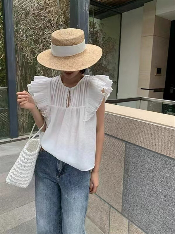 [tinamini] Korean style small fly sleeve shirt m6759\hjy
