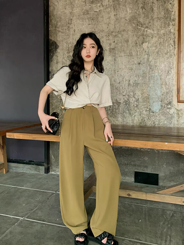 [savage] high waist slim vertical casual pants e8636\wpl