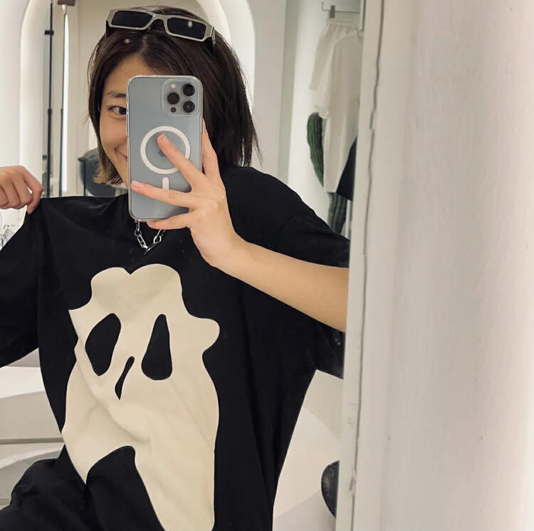 [Qianxi 88 store] monster printed loose short sleeve T-shirt 401\xyy