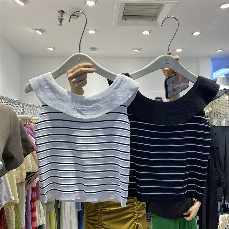 [OA] casual stripe knitted vest / sling 1533\xyy