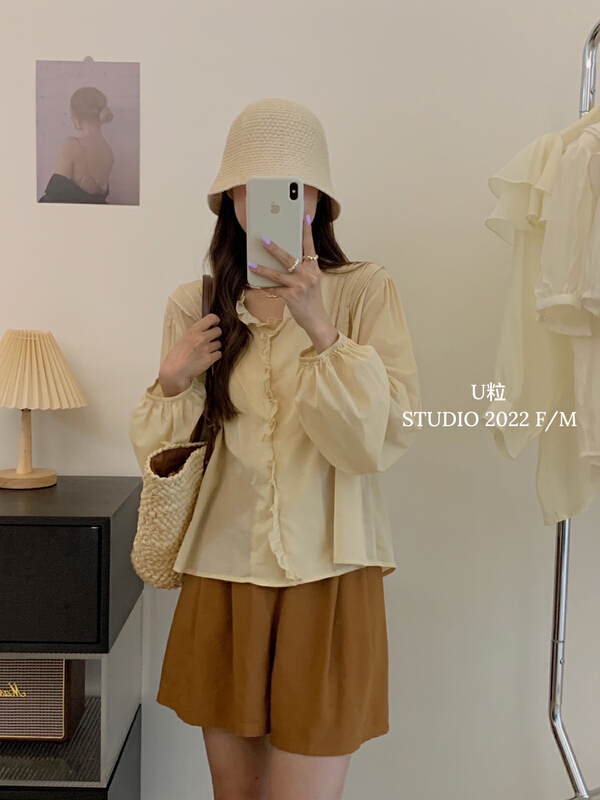 [U grain] Korean lace sunscreen shirt 5787\hbx
