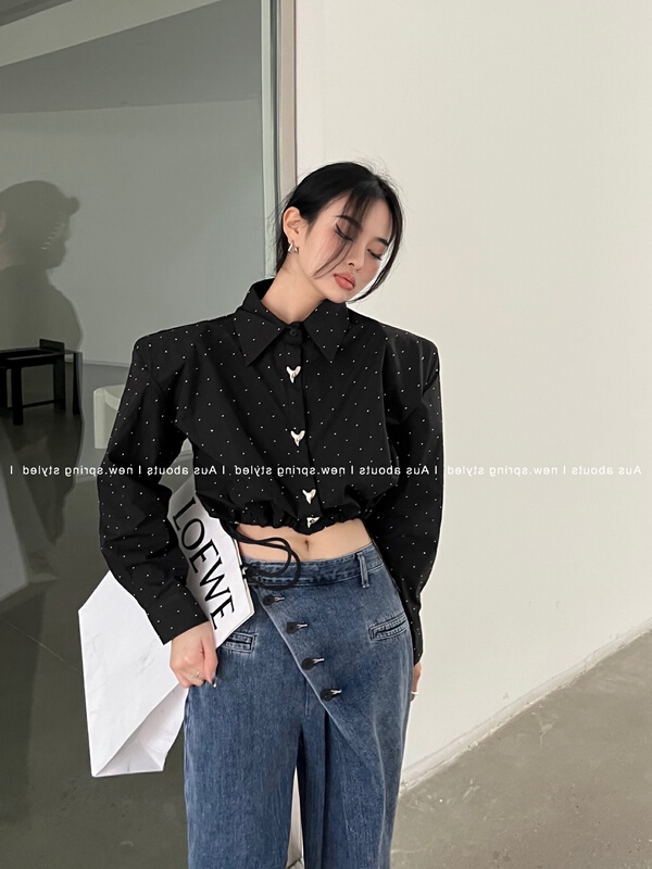 [aus] fashion wave point niche versatile shirt w003\lsw