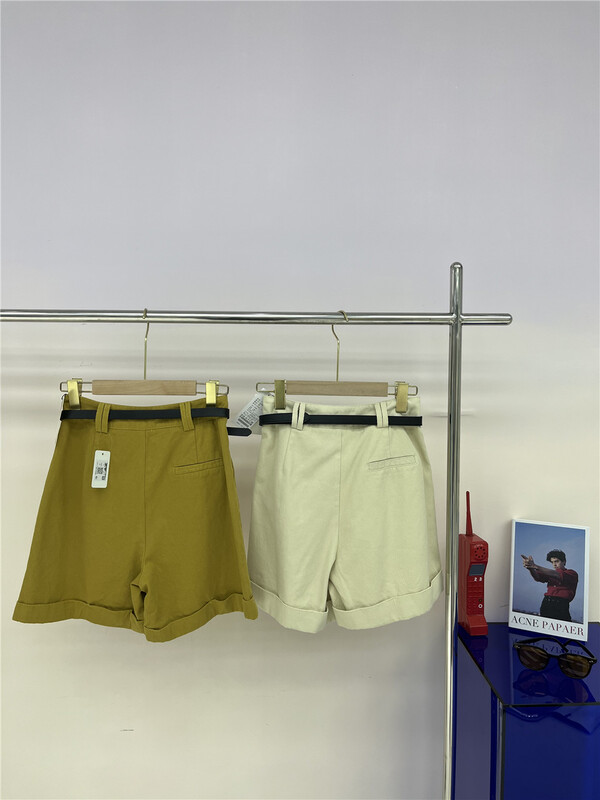 Cxdhh/ new year in early spring! [Boran Boran] Korean version simple net color casual shorts (with belt) ys1-xb3-22b6009k\hll