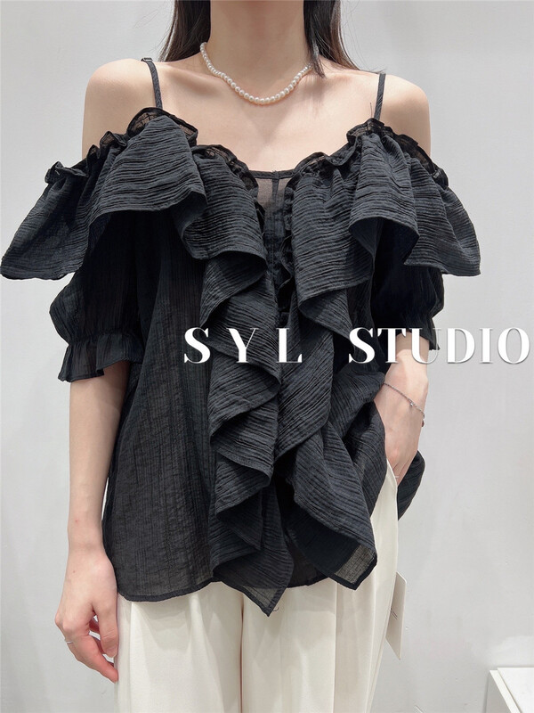 [SYL] sling Ruffle fashion shirt 5261\l