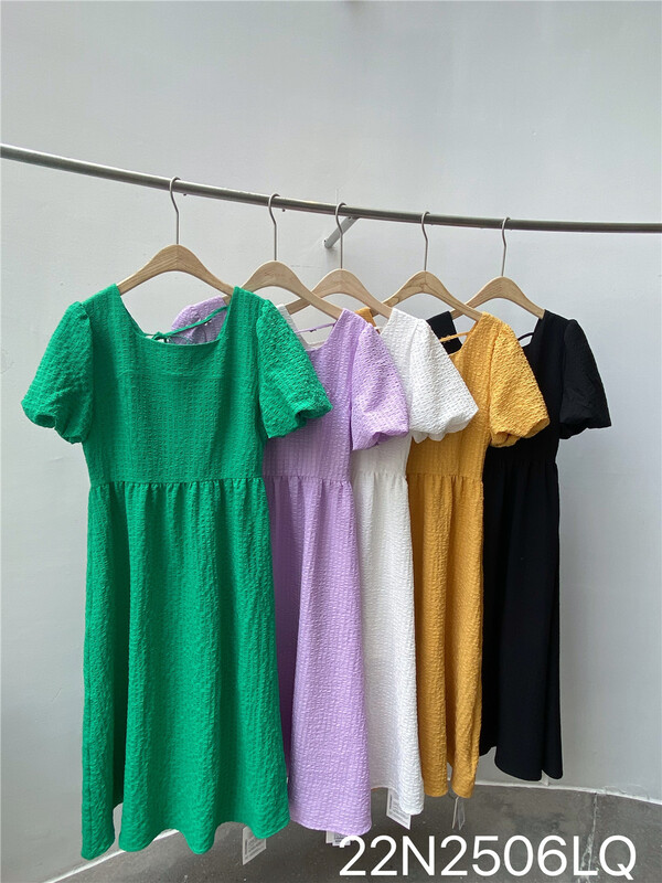 [Boran silk ran] square neck simple lady dress 2506\lsw