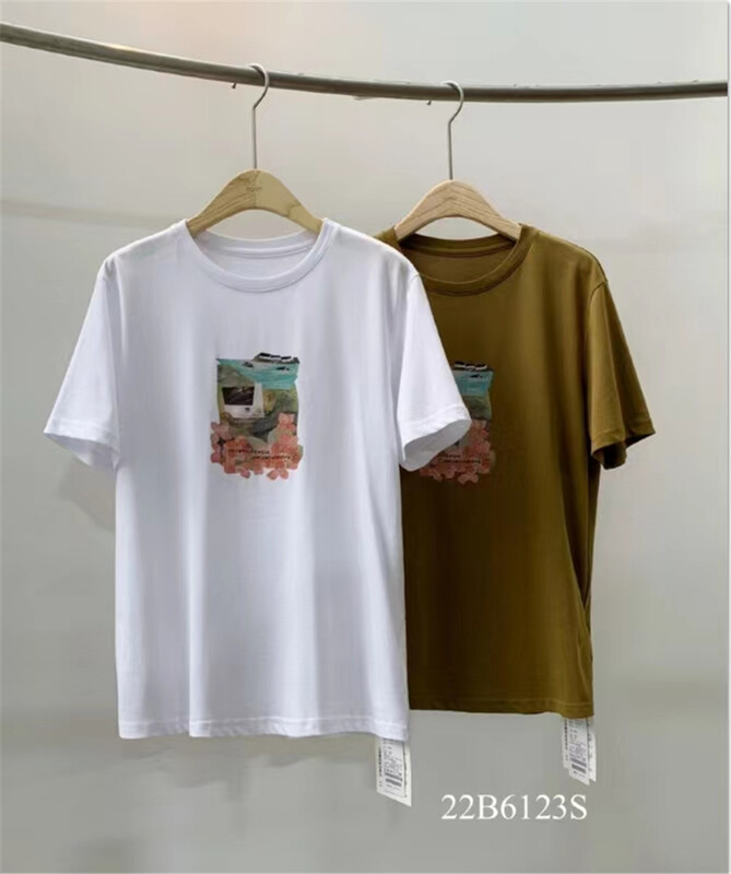 [Boran Boran] Korean pattern casual round neck short sleeve T-shirt 6123\lsw
