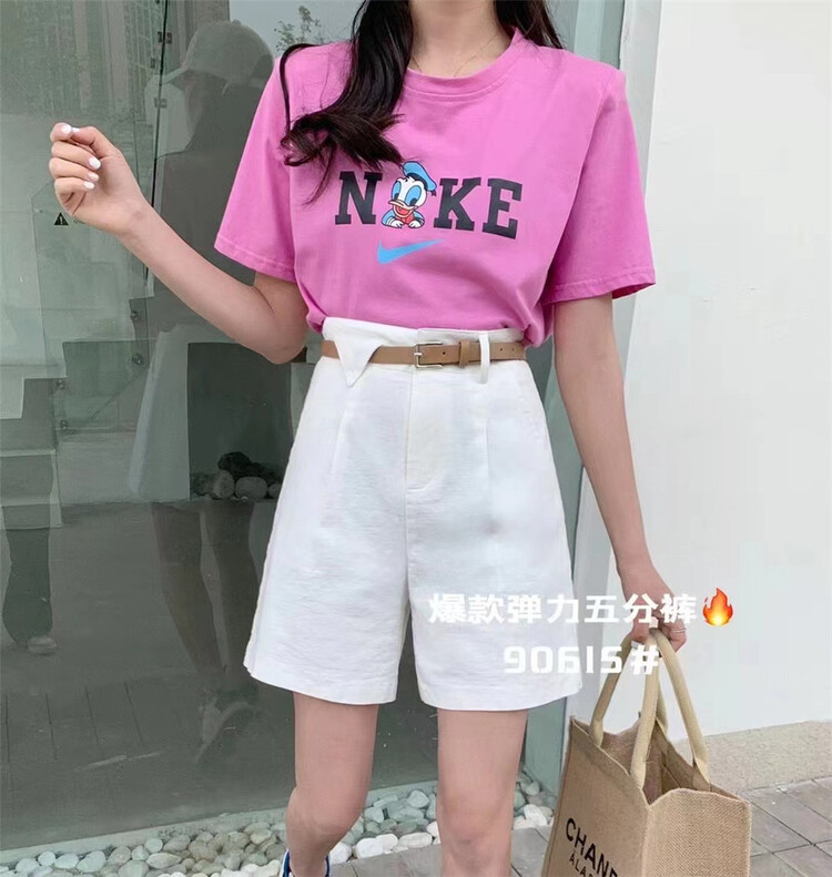 [Taifeng] Korean slim and clean casual shorts (with belt) 90615\zjy