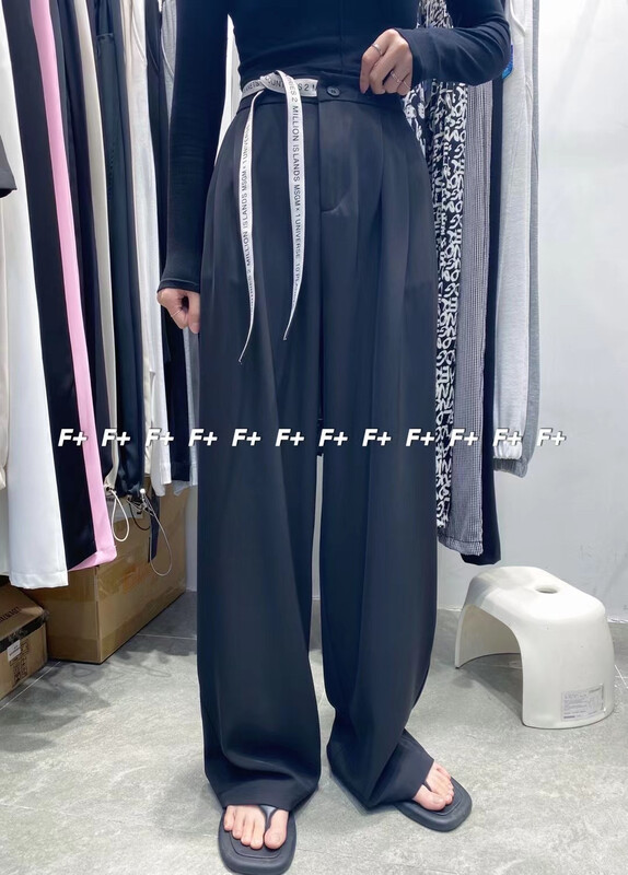【F】 Drawcord net comfortable letter trousers 1391\hbx