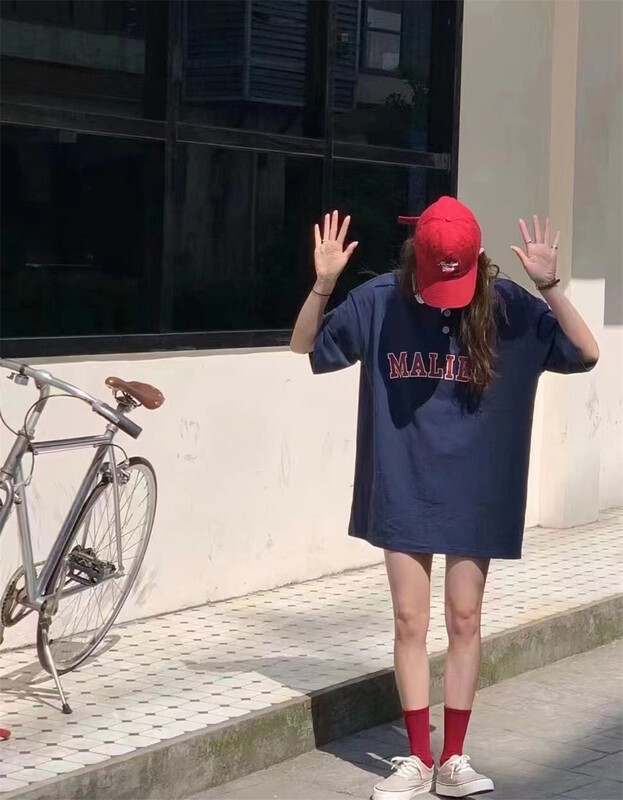 [OA] Korean alphabet color blocking polo shirt 1172\xyy
