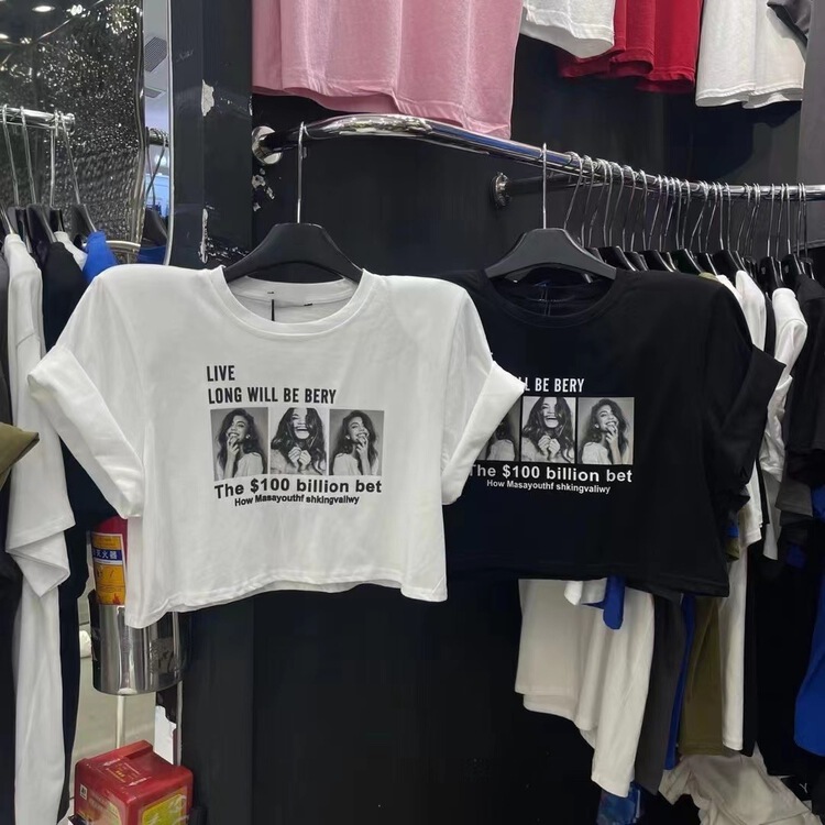 [DL] printed crew neck Pullover short sleeve T-shirt 8698\wtt