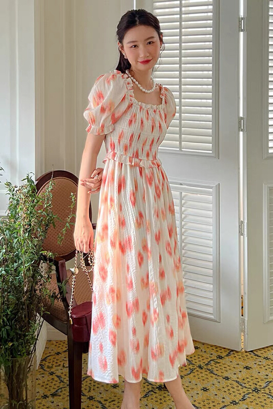 [JH] floral ladies' versatile dress (excluding matching) 41824\pcz
