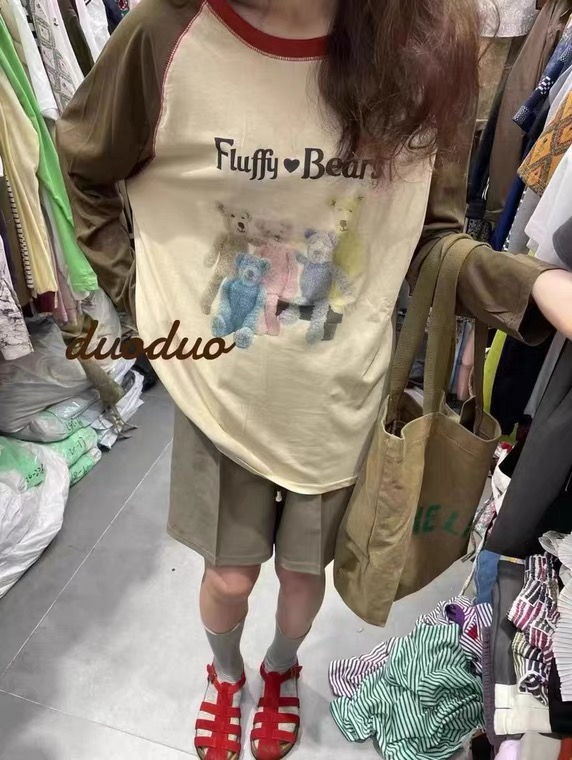 [w+] letter printed Pullover sunscreen shirt 5092\wtt