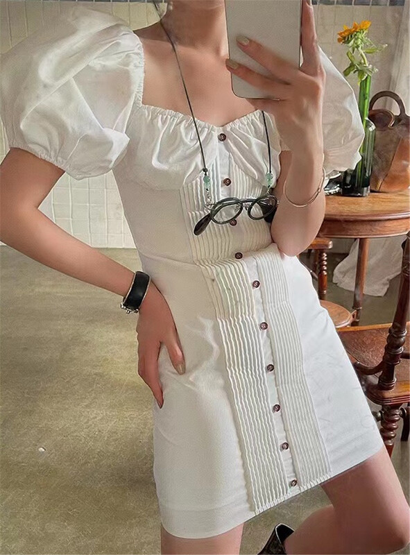 [Bella Bella] solid color waistband Pullover dress 8168\t