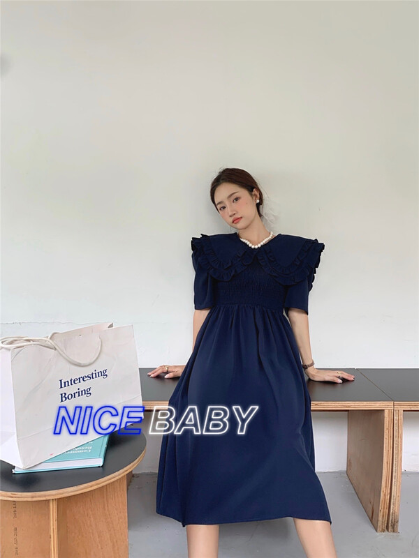 [nice baby] short sleeve crimp Pullover dress 8926\wtt