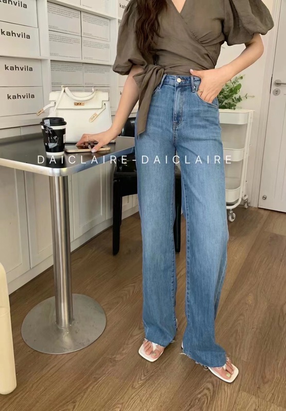 [buyer Yan Xuan Dai Jia'er] personalized straight casual skinny jeans f90858\cl