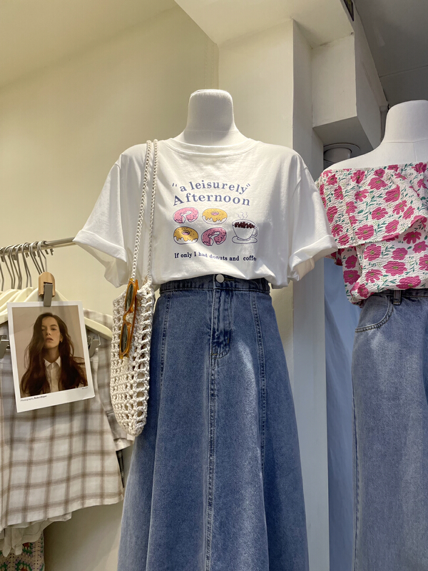 [cocoa] Korean casual donut short sleeve T-shirt 3392\l