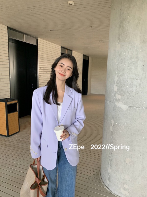 New year in early spring! [Ze] fashion temperament solid color suit 2812\ll