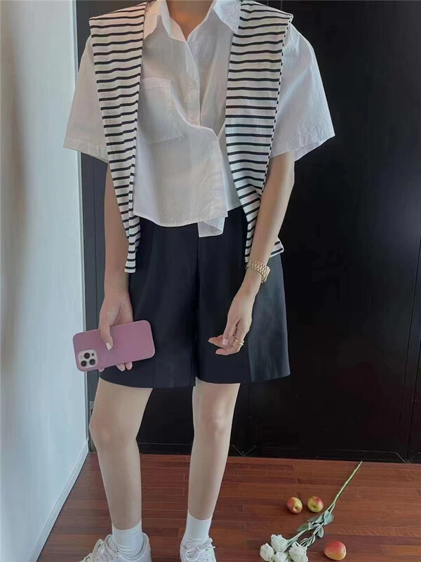 [OIT] Korean casual short shirt (with cape) 9150\hbx