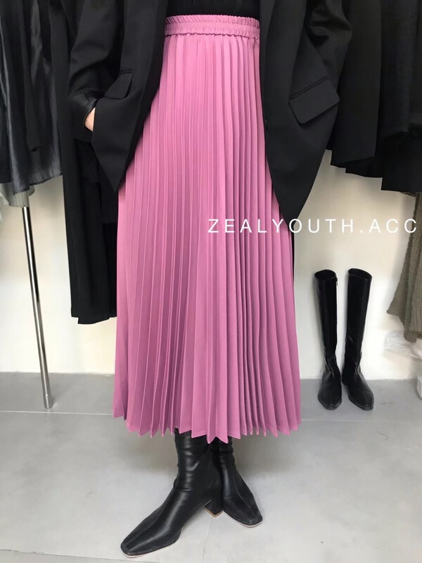 New year in early spring! [zeal youth-2] Korean high waist pleated skirt 22020\hbx