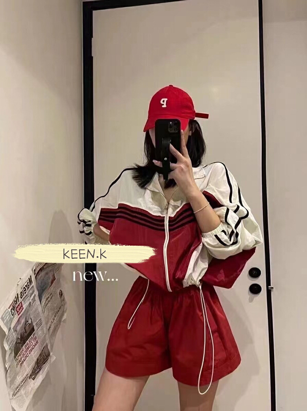 [K2 design] Korean personalized color blocked zipper sunscreen shirt c59\wtt