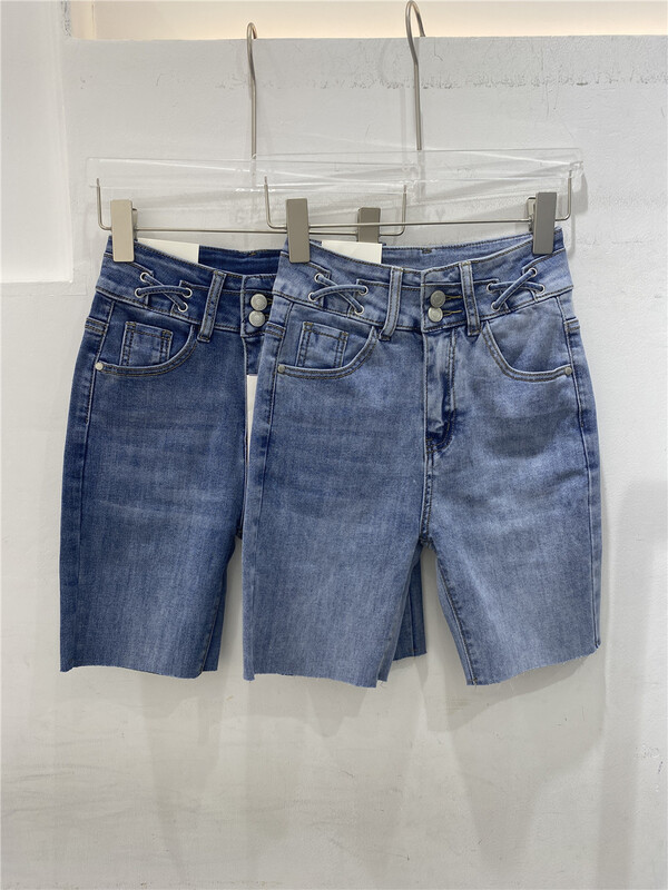 [Gu Muyu] Korean casual 5-point denim shorts gm605\zsy