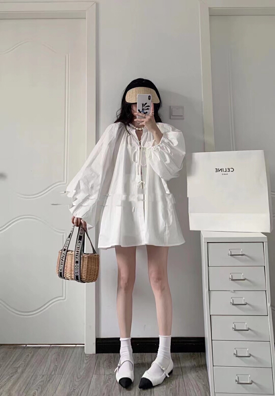 [lidada] Korean loose lace up dress 2248\hbx