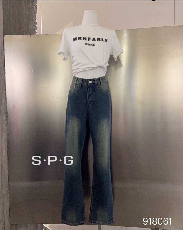 [June] design sense Vintage aging jeans 918061\xyy