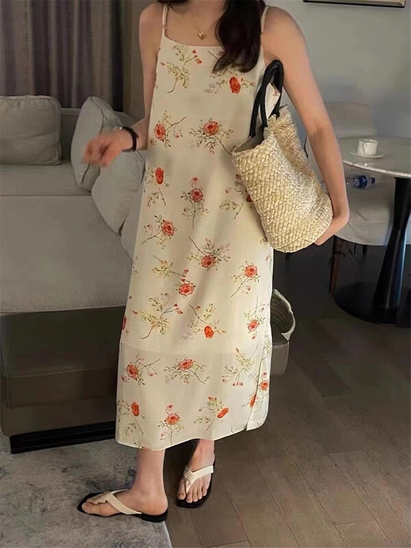 [most] gentle print suspender dress 97171\zjy