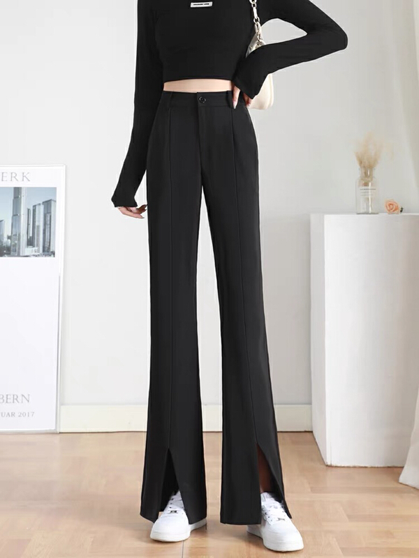 [Kiki studio] slim slit micro horn pants 5968\hjy