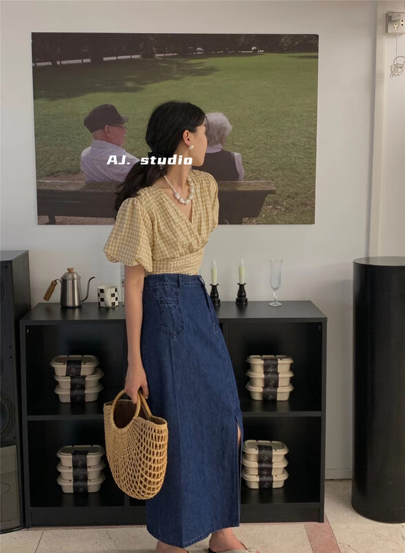 [aj.studio] high waist lady skirt ys1-9227\ll