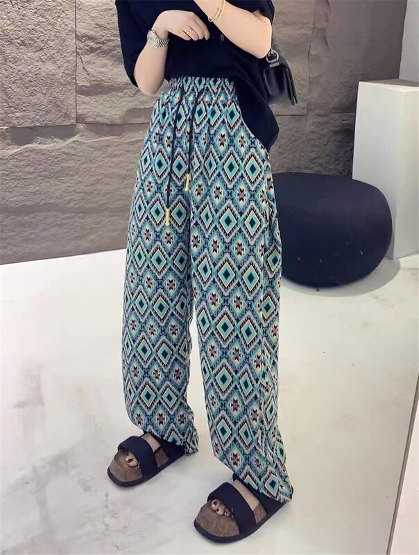 [Lexi] Diamond Fashion Korean elastic waist casual pants 6583\l