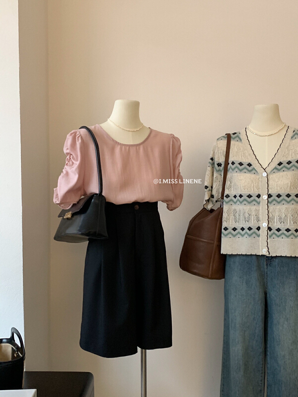 [Imiss] simple solid color versatile shirt cx3363\lsw