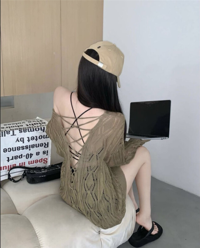 [FC] Korean lazy long sleeve knitted sunscreen shirt 363\pcz