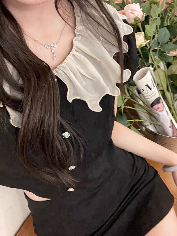 [Huaxi] French small fragrance top ➕ High waist slim skirt suit 9225\pcz