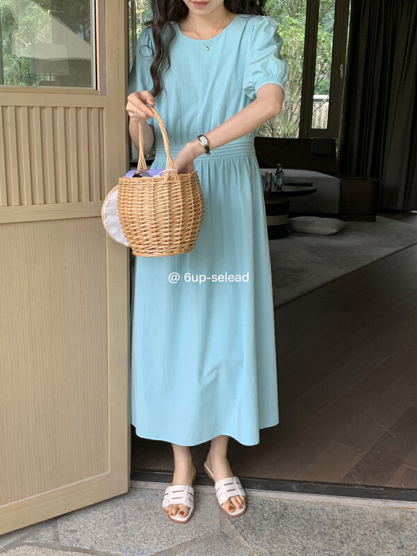 [6-up] round neck versatile loose dress 68286\xj