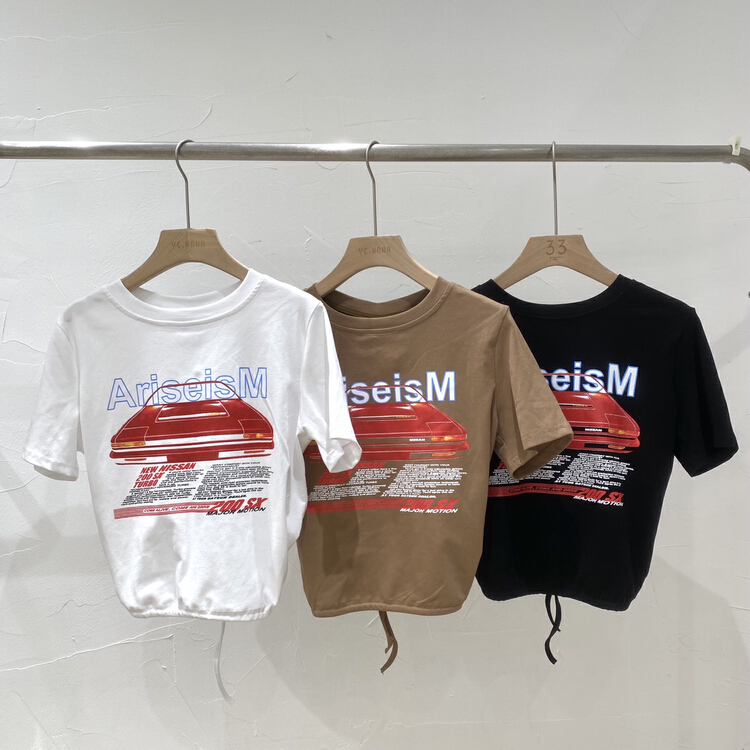 [ycnana] Korean casual back hollowed out short sleeve T-shirt 98139\lsw