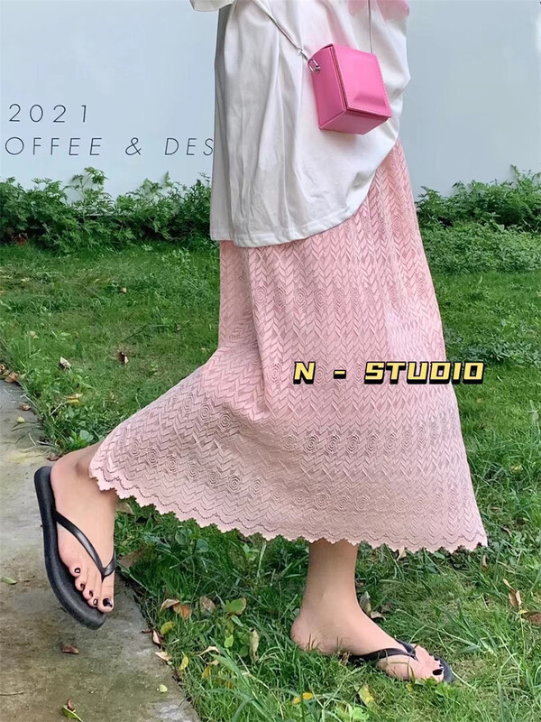 【N】 Elastic waist sweet lace skirt 10029\wtt