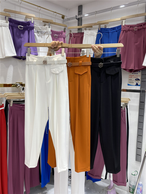 [chenru] breathable straight tube Harun casual pants (with belt) 2960\hjy
