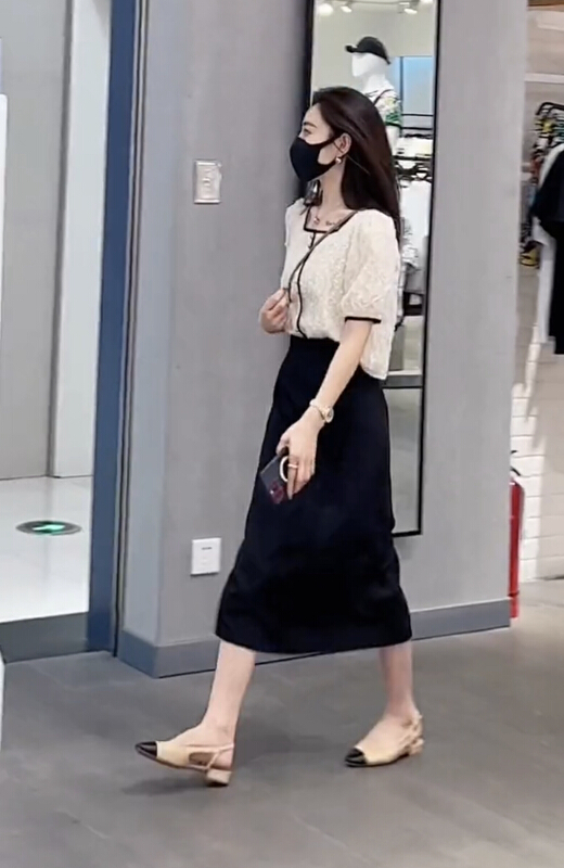 [JH] net red small fragrance short sleeved top + slim skirt suit (suit only) 41878\pcz