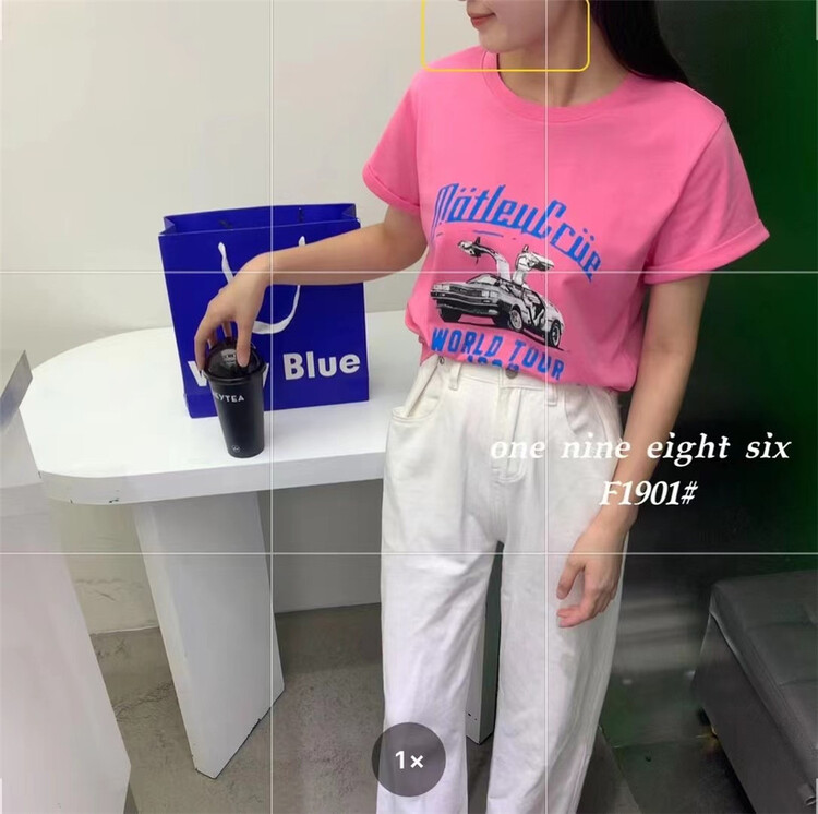 [1986] fashion letter printed short sleeve T-shirt 1901\xyy
