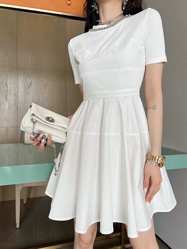 [JH] net red Xiaoxiang chain Pleated Dress (dress only) 41778\pcz