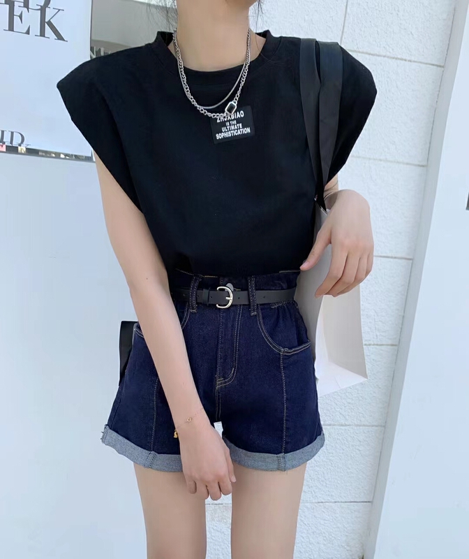 [J-star] Korean slim and versatile denim shorts 6765\cl