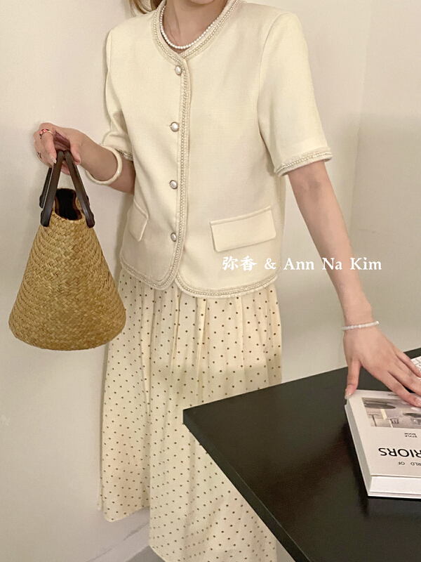 [Mi Xiang] Korean version fashion small fragrance short coat 5228\hjy