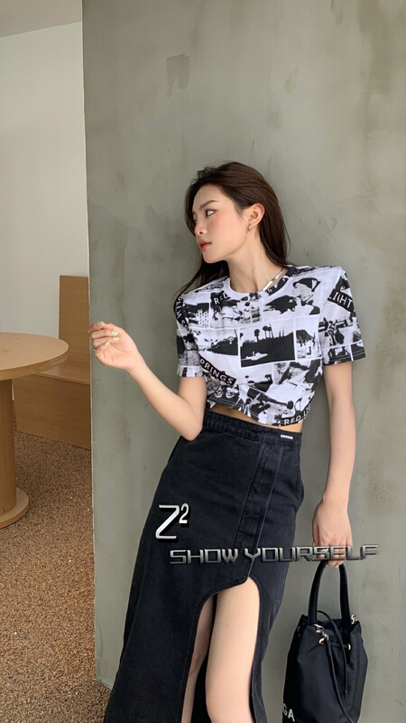 In early summer! [Z2] allover printed European and American Short Sleeve T-shirt 2024-1\wtt