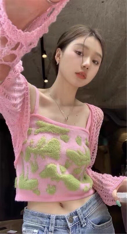 [YX] simple solid color hollow out shirt 38278\zjy